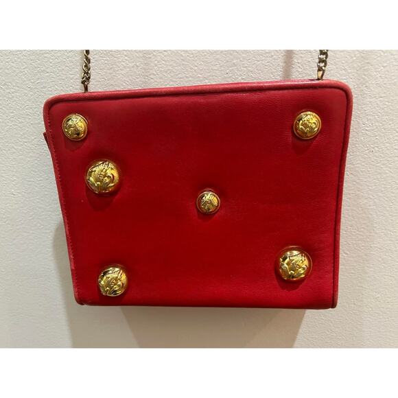 Vintage Salvatore Ferragamo Crossbody Clutch w/ scattered gold hardware - Picture 1 of 10